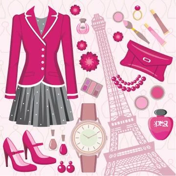 Fashion set Stock Illustration