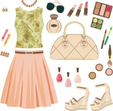Fashion set Stock Illustration