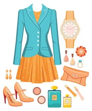 Fashion set Stock Illustration
