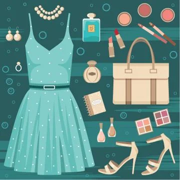 Fashion set Stock Illustration