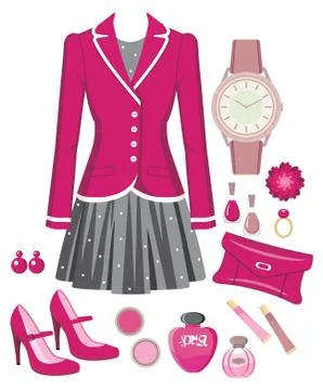 Fashion set Stock Illustration
