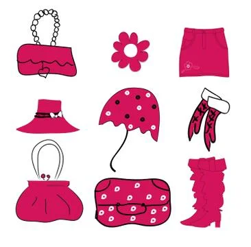 Fashion set vector Stock Illustration