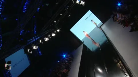 Fashion Show-crane shot Stock Footage