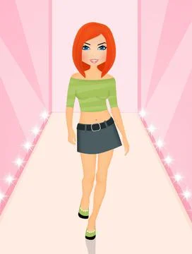 Fashion show Stock Illustration