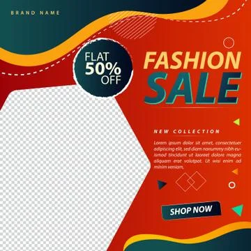 Fashion Social media post template elegant design perfect for business post. Stock Illustration