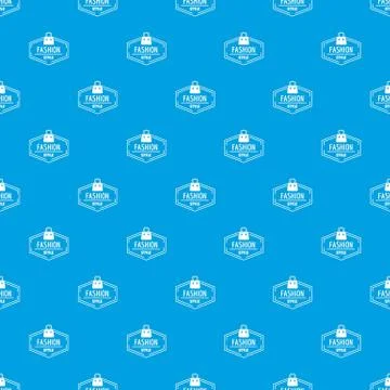 Fashion style bag pattern vector seamless blue Illustrazione stock