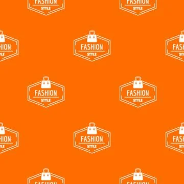 Fashion style bag pattern vector orange Illustrazione stock