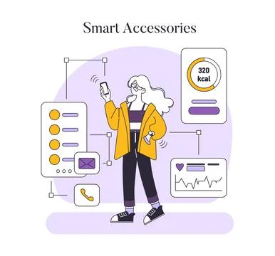 Fashion tech. Flat Vector Illustration Stock Illustration