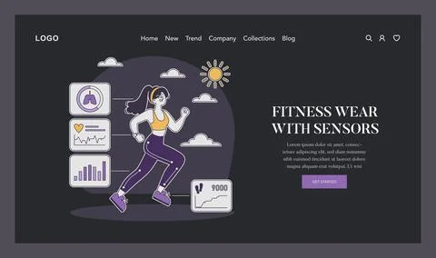 Fashion tech. Flat Vector Illustration 스톡 일러스트