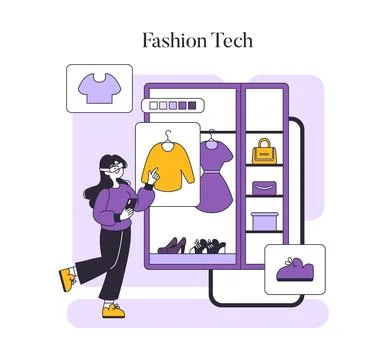 Fashion tech. Flat Vector Illustration Stock Illustration