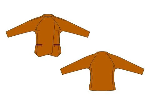 Fashion technical sketch of jacket in vector graphic Stock Illustration