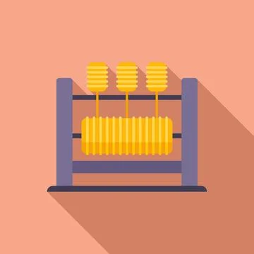 Fashion thread icon flat vector. Cotton machine 스톡 일러스트