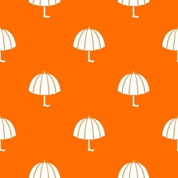 Fashion umbrella pattern vector orange Stock Illustration