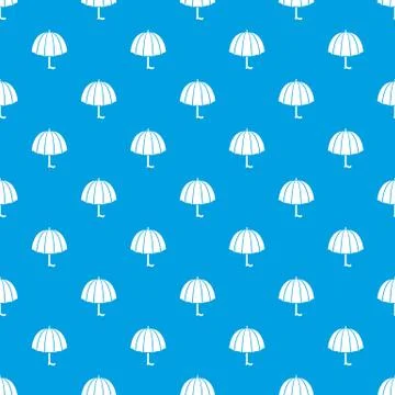 Fashion umbrella pattern vector seamless blue Stock Illustration