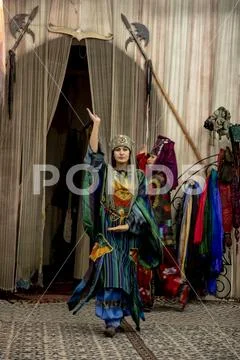 Fashion of Valentina Nikolaevna, Samarkand, Uzbekistan Stock Photos