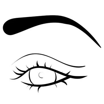 Fashion vector linear drawing Stock Illustration