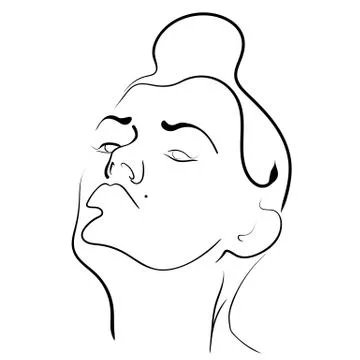 Fashion vector linear drawing Stock Illustration