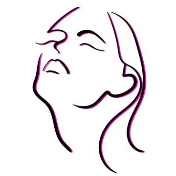 Fashion vector linear drawing Stock Illustration