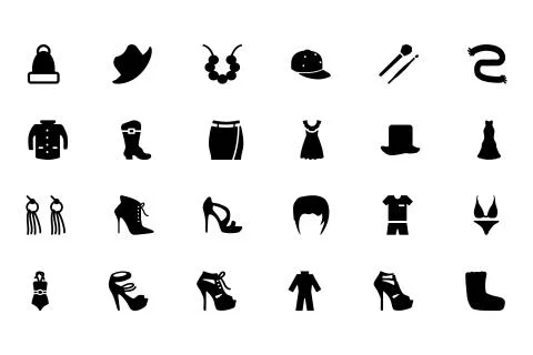 Fashion Vector Set Stock Illustration