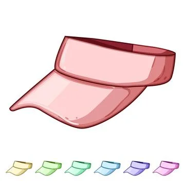 Fashion visor cap cartoon vector graphic Stock Illustration