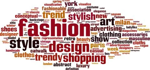 Fashion word cloud Stock Illustration