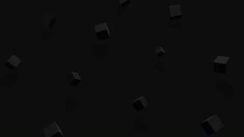 Fashionable black background animation motion eomorphism with the rotation of th Video stock 148252453