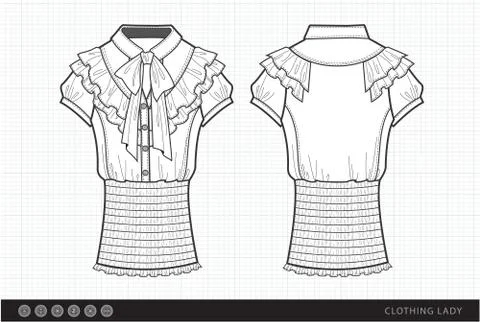 Fashionable clothes lady Stock Illustration