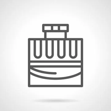 Fashionable cologne simple line vector icon Stock Illustration