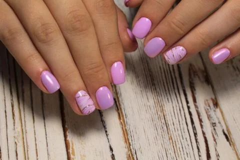 Fashionable design of a manicure Stock Photos