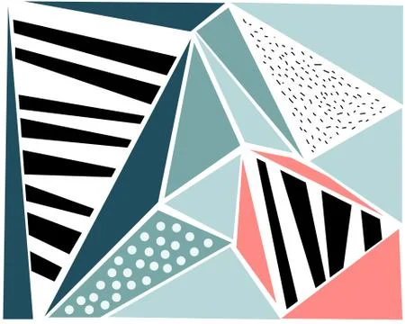 Fashionable geometric flat pattern, frame with abstract background for brochure Stock Illustration