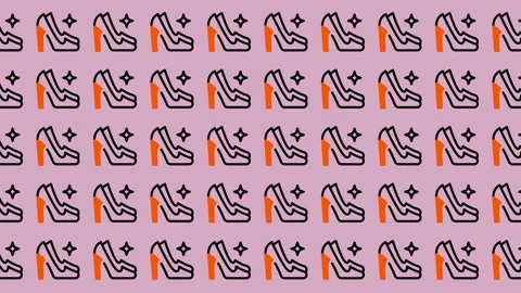 Fashionable High Heel Shoe Pattern Background. Stock Footage 325388902