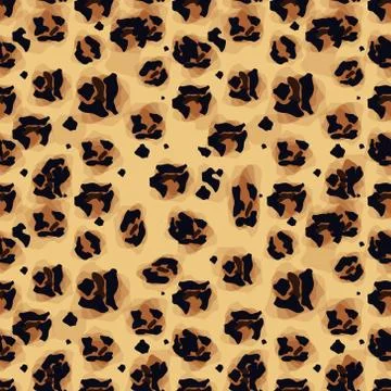 Fashionable Leopard Seamless Pattern. Stylized Spotted Leopard Skin Backgroun Stockillustratie