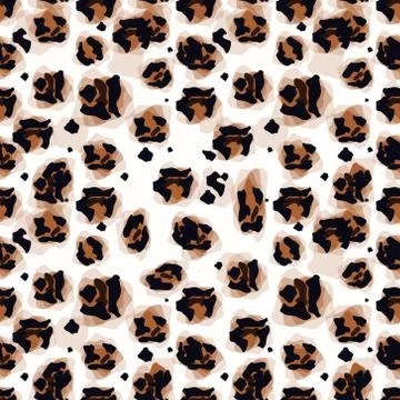 Fashionable Leopard Seamless Pattern. Stylized Spotted Leopard Skin Backgroun 스톡 일러스트