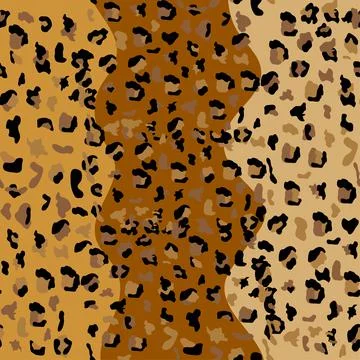 Fashionable Leopard Seamless Pattern. Stylized Spotted Leopard Skin Backgroun 스톡 일러스트