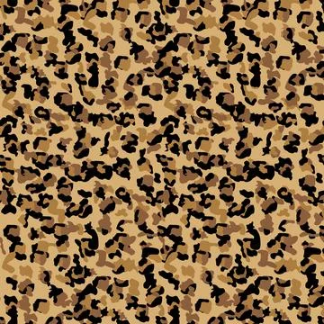 Fashionable Leopard Seamless Pattern. Stylized Spotted Leopard Skin Backgroun Illustrazione stock