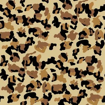 Fashionable Leopard Seamless Pattern. Stylized Spotted Leopard Skin Backgroun Stock Illustration