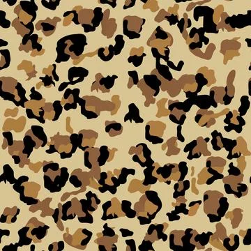 Fashionable Leopard Seamless Pattern. Stylized Spotted Leopard Skin Backgroun Illustrazione stock