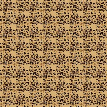 Fashionable Leopard Seamless Pattern. Stylized Spotted Leopard Skin Backgroun Stock Illustration