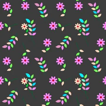 Fashionable pattern with small flowers. Stock Illustration