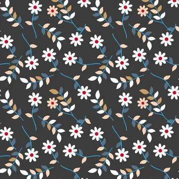 Fashionable pattern with small flowers Stock Illustration
