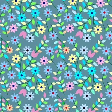Fashionable pattern with small flowers. Illustrazione stock