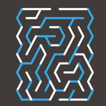 Fashionable rectangular labyrinth イラスト素材