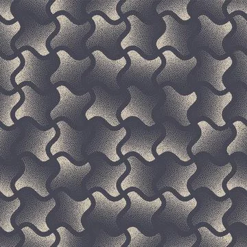 Fashionable Seamless Pattern Vector Whirl Four Pointed Stars Abstract Background Stock Illustration