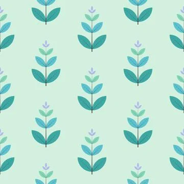 Fashionable vector seamless foliage pattern design of exotic leaves. Illustrazione stock