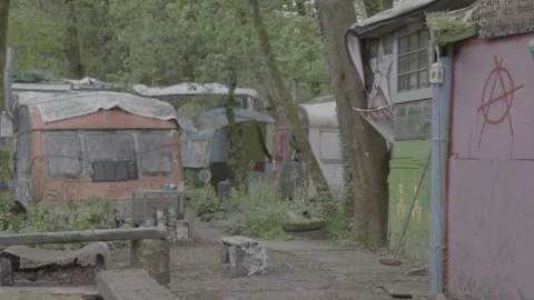 Faslane Peace Camp Stock Footage 159417874