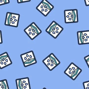 Fast absorbing product label caution vector seamless pattern Ilustración de archivo