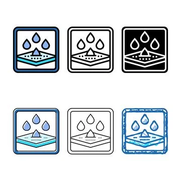 Fast absorbing product label caution color icon vector pack Stock Illustration