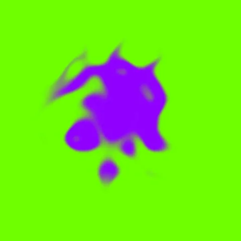 Fast Abstract Purple Blob Animation on Green Screen Video stock 345187290