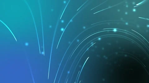 Fast Abstract Teal and Blue Energy Flow Loop Glowing Light Rays Stock Footage 345719291