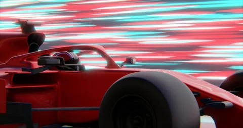 Fast accelerating high performance electric racing car drives Video stock 259994984